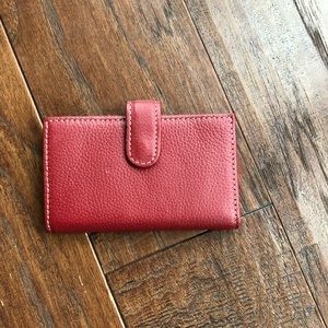 Leather mini tab wallet